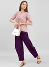Purple MESMORA MF Trendy Look Western Top With Bottom Heavy Collection 1115